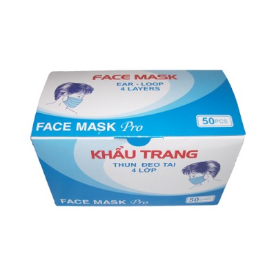 VN-Khẩu trang y tế 4 lớp (Màu Xanh)